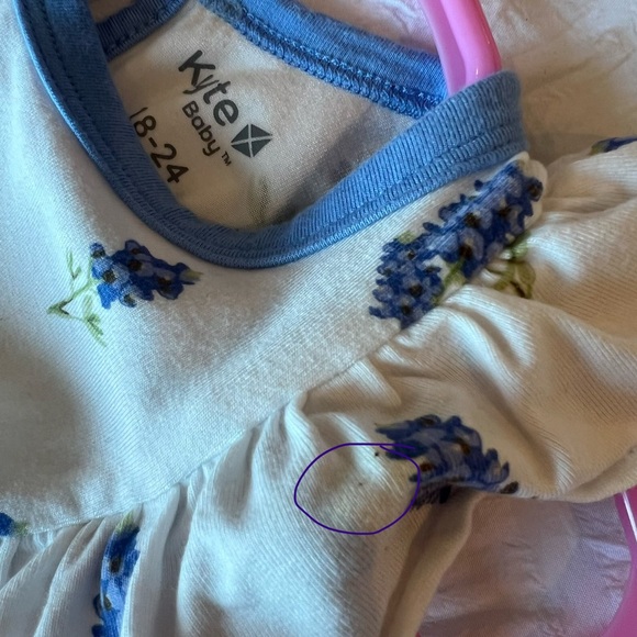 Kyte Baby BlueBonnet Floral Bubble Romper Size 18-24M GUC - Picture 7 of 7